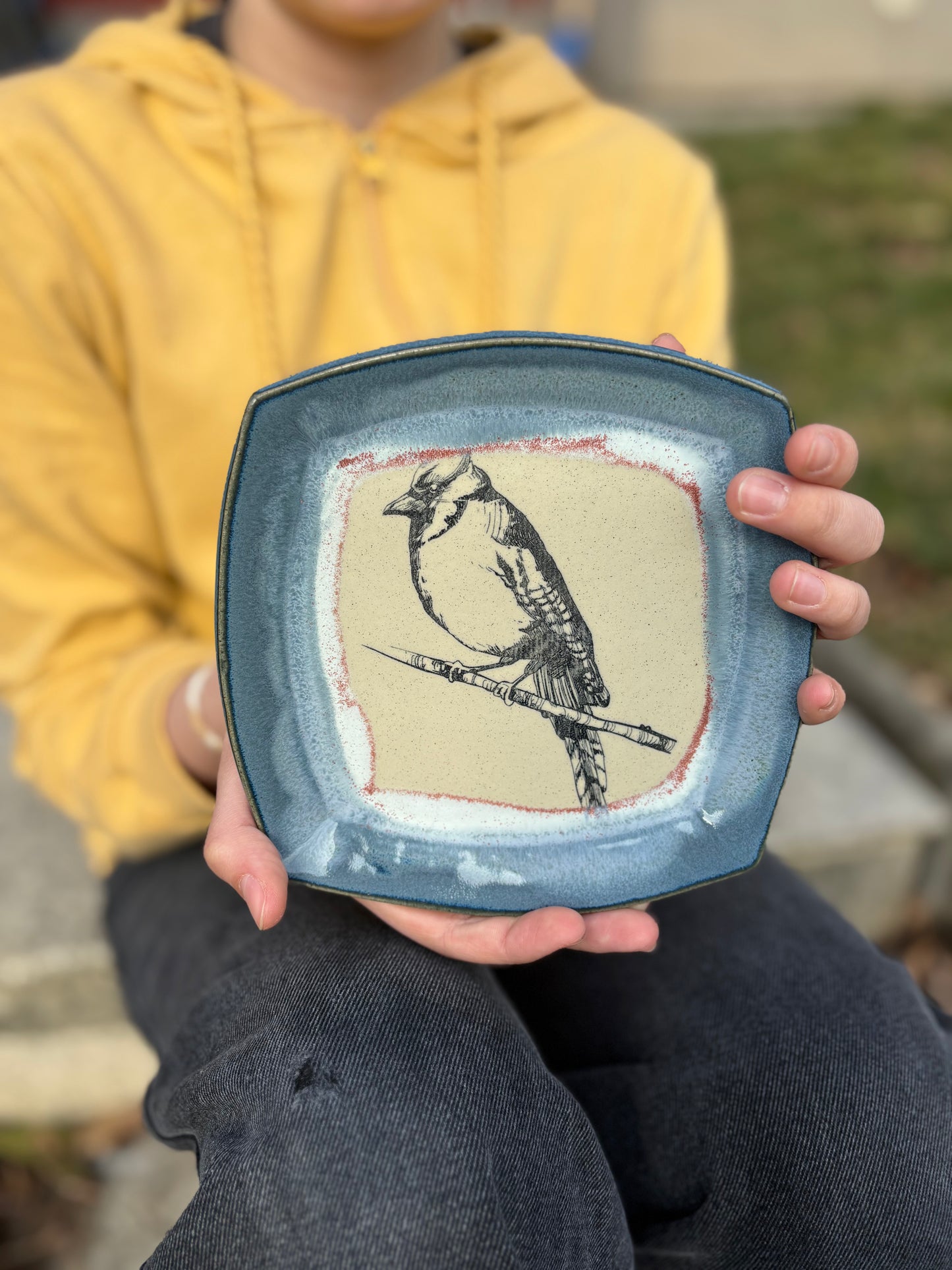 Blue Jay Plate - AnnaPoloDesign