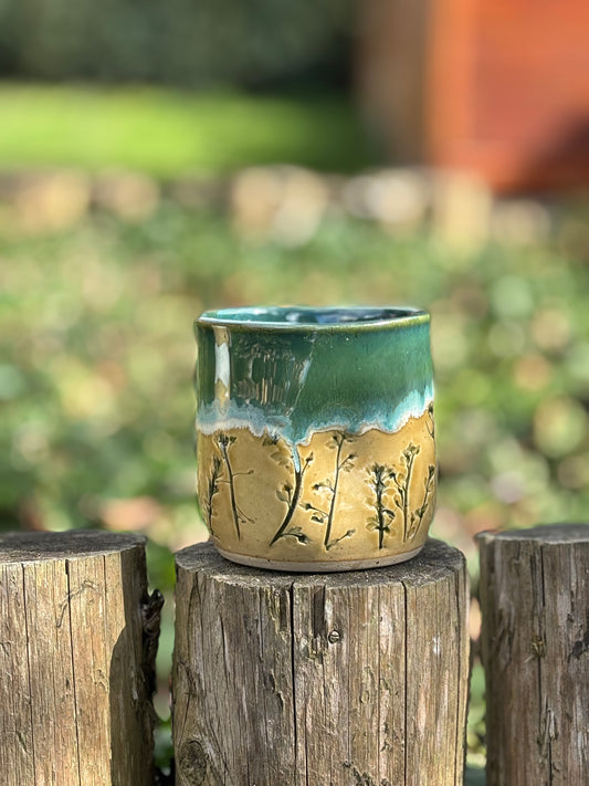 Dark Green Squeezed Mug - AnnaPoloDesign