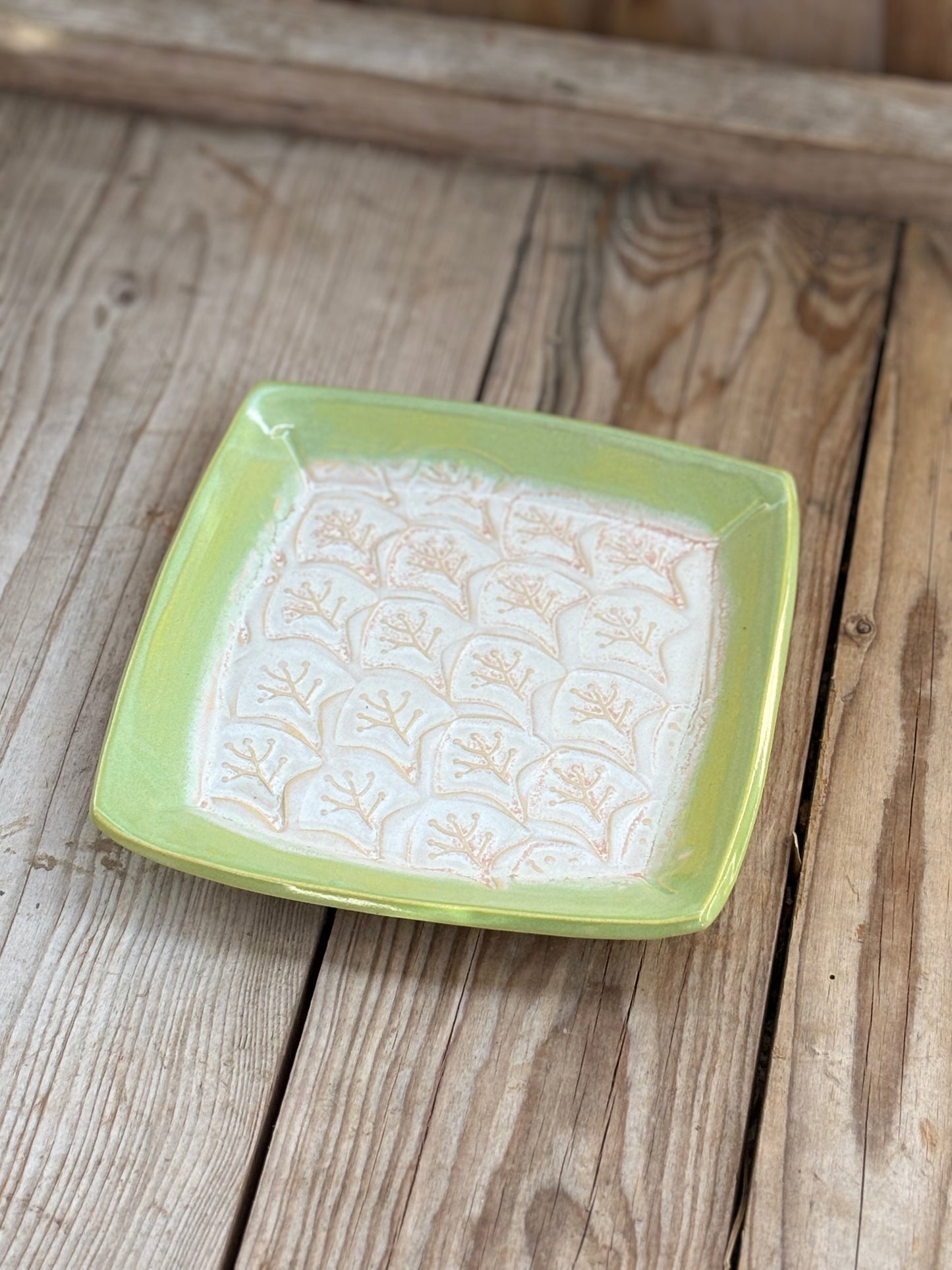 Light Green Flowerstamp Plate - AnnaPoloDesign
