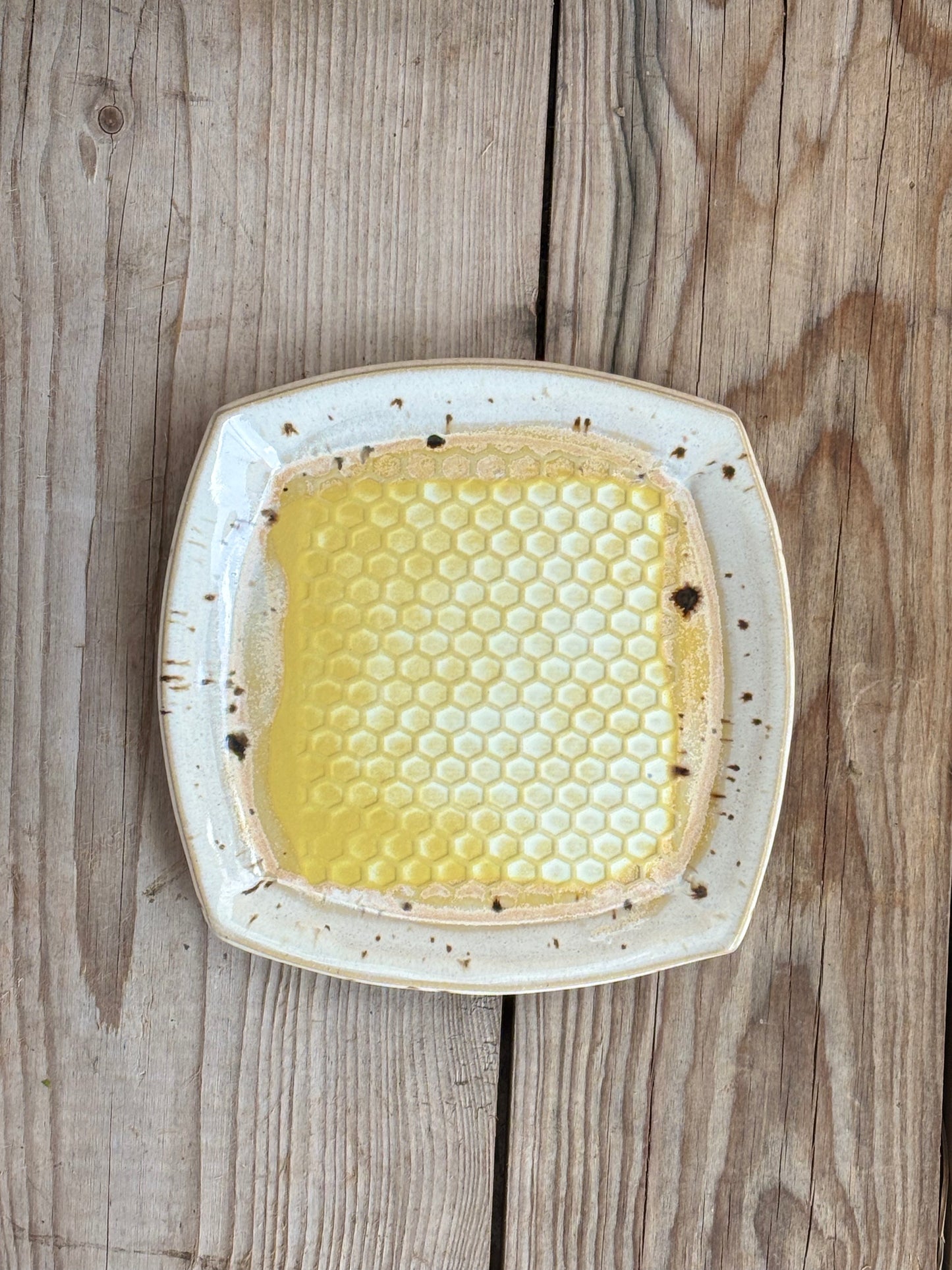 Yellow Honeycomb Plate