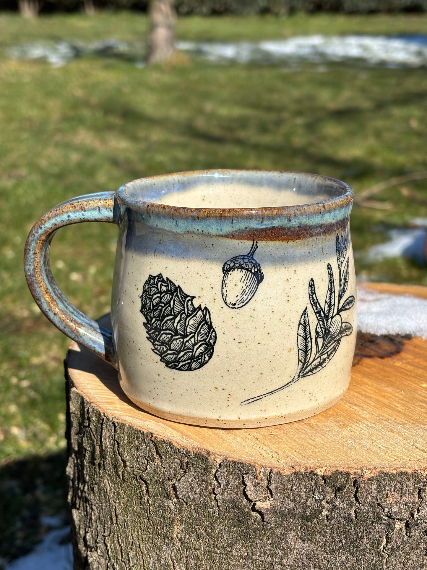 Forest Beige Brown Mug - AnnaPoloDesign