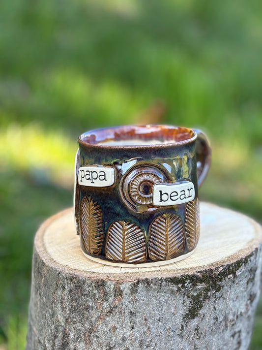 Papa Bear Brown Mug - AnnaPoloDesign