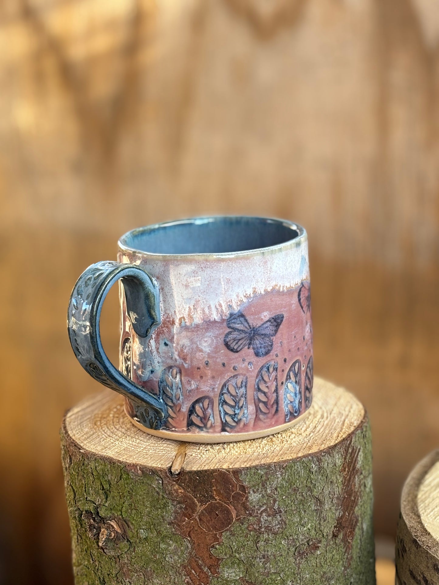 Pink Butterfly Mug