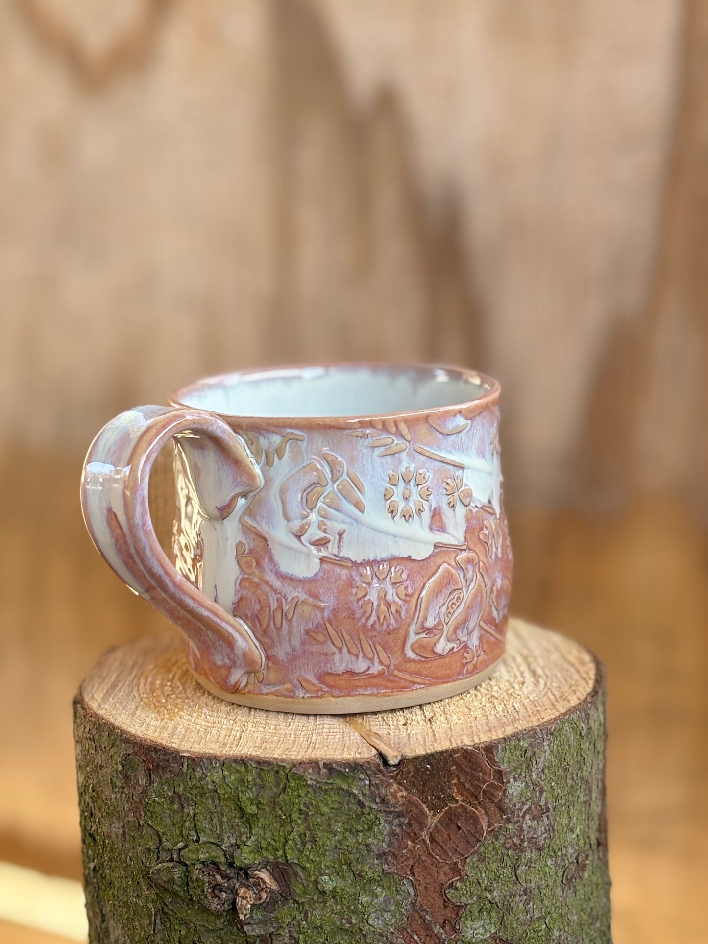 Poppies and Cornflowers Pink Mug