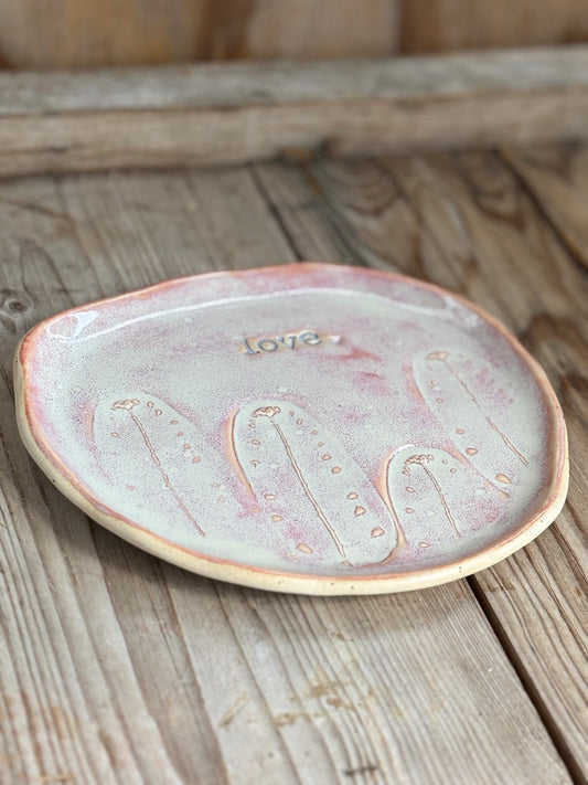 Pink Love Plate - AnnaPoloDesign