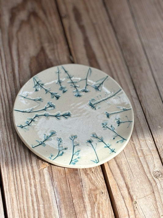 Floral Stamped Plate - AnnaPoloDesign