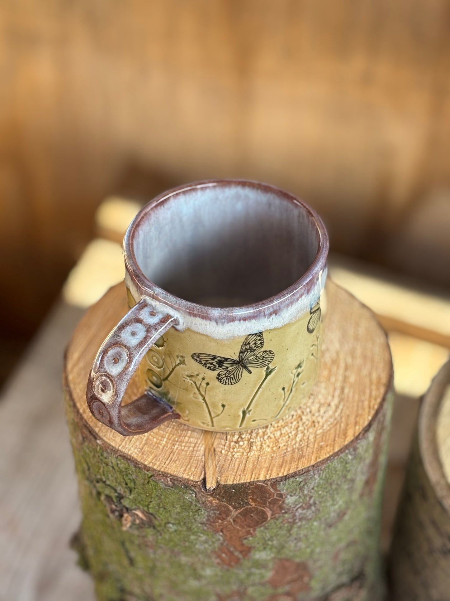 Yellow Butterfly Mug - AnnaPoloDesign