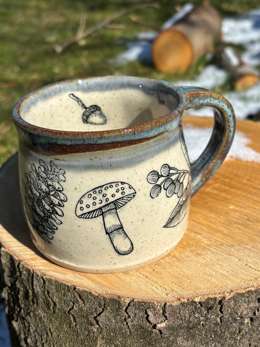 Forest Beige Brown Mug