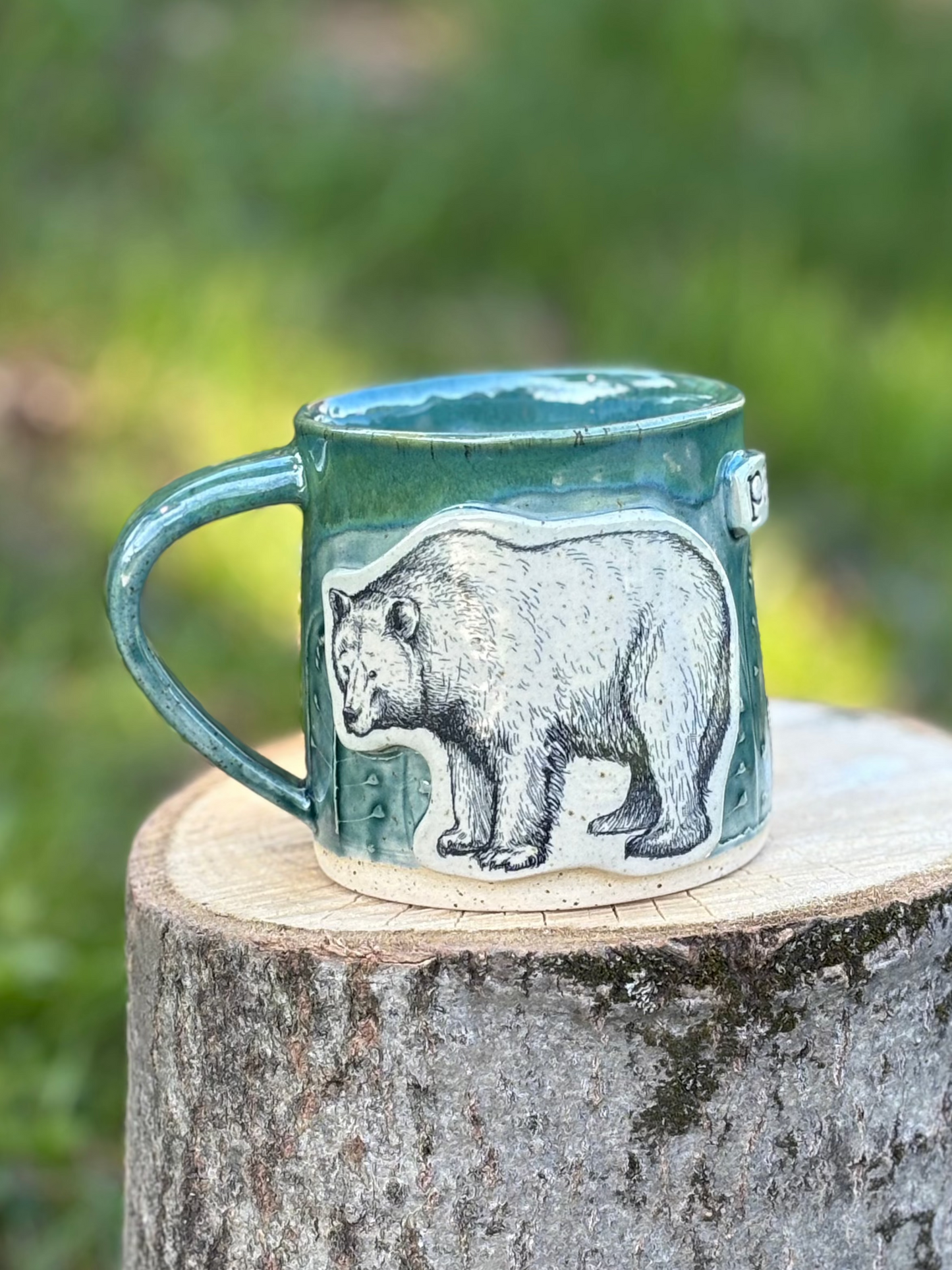 Papa Bear Green Mug