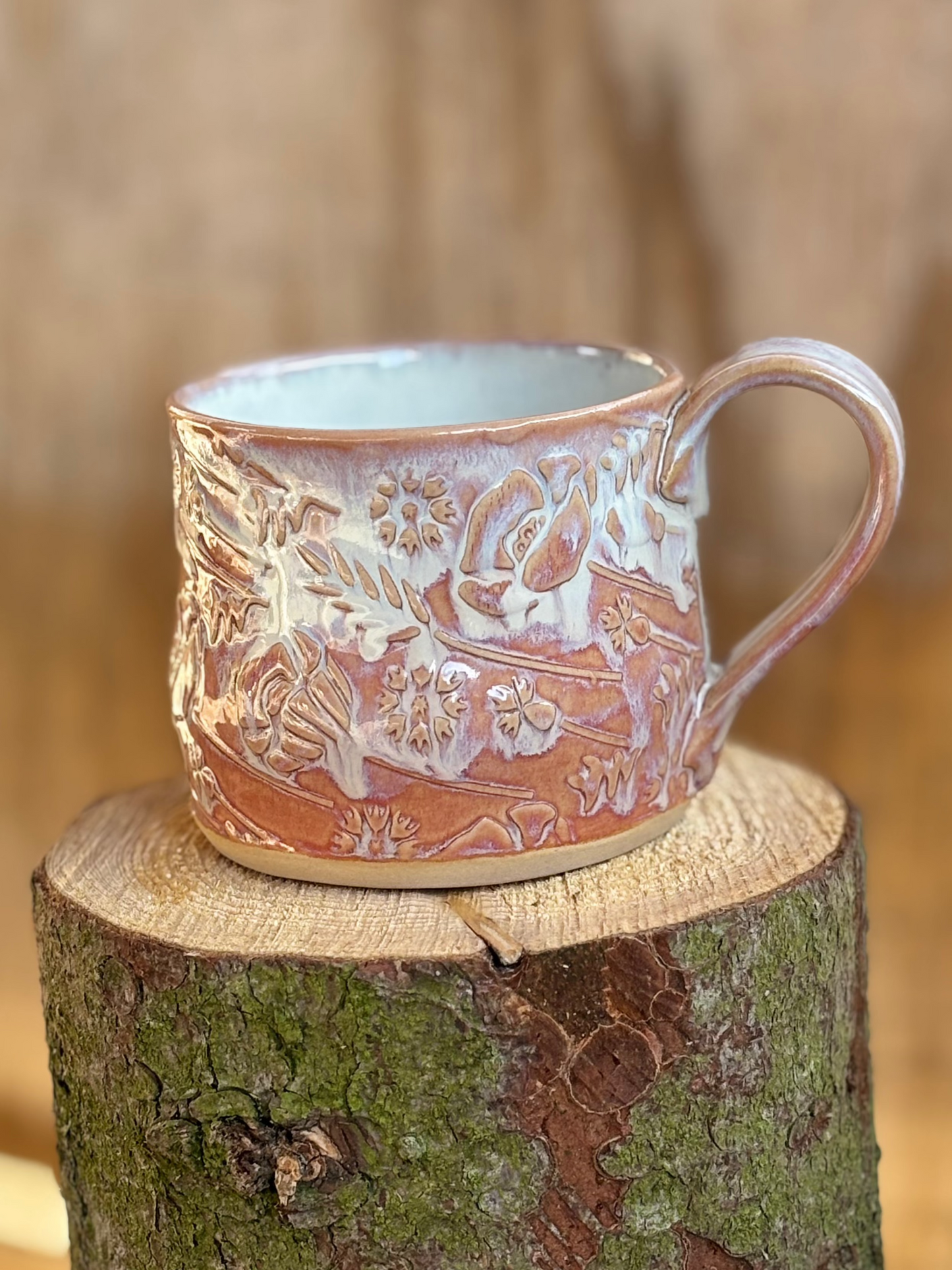 Poppies and Cornflowers Pink Mug